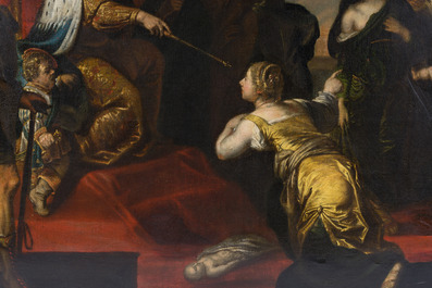 Theodore Boeyermans (1620-1678, attribu&eacute; &agrave;): Le jugement de Salomon, huile sur toile, 17&egrave;me si&egrave;cle