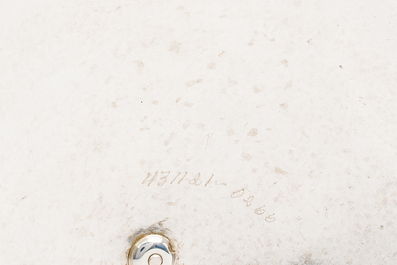 Paire de tazzas couvertes en argent &agrave; d&eacute;cor guilloch&eacute;, poin&ccedil;on de ma&icirc;tre Johan Edvard Milton, Boras, Su&egrave;de, dat&eacute; 1866 (M5)