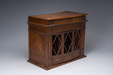 Diorama en acajou repr&eacute;sentant une scierie, Soci&eacute;t&eacute; R&eacute;gionale d'Electricit&eacute; de Vienne, France, ca. 1900