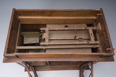 Diorama en acajou repr&eacute;sentant une scierie, Soci&eacute;t&eacute; R&eacute;gionale d'Electricit&eacute; de Vienne, France, ca. 1900