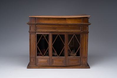 Diorama en acajou repr&eacute;sentant une scierie, Soci&eacute;t&eacute; R&eacute;gionale d'Electricit&eacute; de Vienne, France, ca. 1900