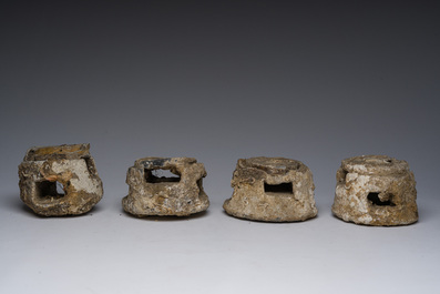 Four weights used for the 'ingegno' or 'croce dei corallari' during the 'lacoralera' or coral fishing, probably Roman period