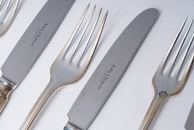 M&eacute;nag&egrave;re de 128 pi&egrave;ces dans la cassette d'origine, 925/000, Robbe &amp; Berking, Allemagne, 20&egrave;me si&egrave;cle