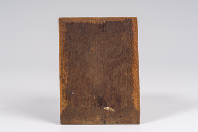 Johannes Petrus Van Horstok (1745-1825): Portrait d'une dame dans un int&eacute;rieur, huile sur panneau, dat&eacute; 1816