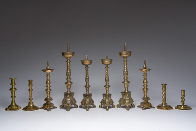 Collection vari&eacute;e de chandeliers en cuivre et en bronze, Europe de l'Ouest, 18&egrave;me/19&egrave;me si&egrave;cle