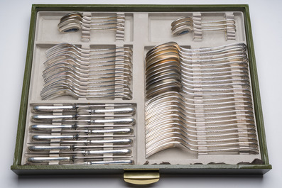 M&eacute;nag&egrave;re de 116 pi&egrave;ces dans la cassette d'origine, Christofle, France, 20&egrave;me si&egrave;cle