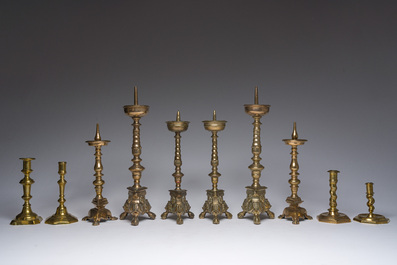 Collection vari&eacute;e de chandeliers en cuivre et en bronze, Europe de l'Ouest, 18&egrave;me/19&egrave;me si&egrave;cle