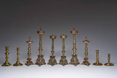 Collection vari&eacute;e de chandeliers en cuivre et en bronze, Europe de l'Ouest, 18&egrave;me/19&egrave;me si&egrave;cle