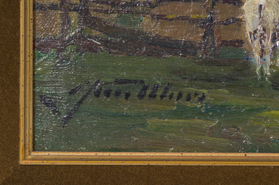 &Eacute;cole belge: Deux paysages divers, huile sur toile et panneau