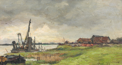 &Eacute;cole belge: Deux paysages divers, huile sur toile et panneau