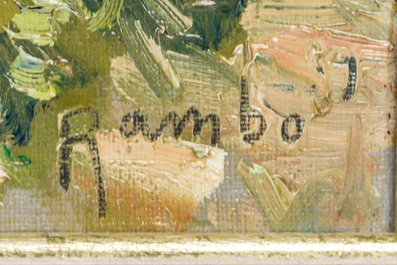 &Eacute;cole belge: Trois vues de rivi&egrave;re, huile sur toile, 19&egrave;me/20&egrave;me si&egrave;cle