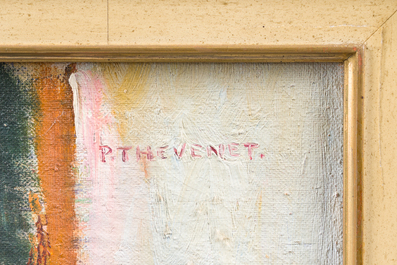 Pierre Thevenet (1870-1937, &agrave; la mani&egrave;re de): Nature morte de fleurs, huile sur toile