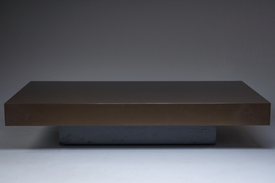 A rectangular design coffee table in the style of Willy Rizzo, 3rd quarter 20th C.