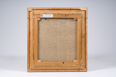 Paul Smolders (1921-1997): Fille lisant, huile sur toile