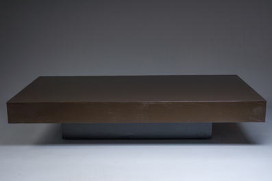 A rectangular design coffee table in the style of Willy Rizzo, 3rd quarter 20th C.