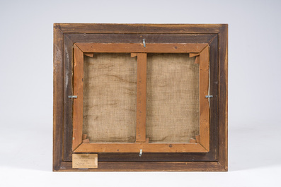 Luc Kaisin (1901-1963): Vue du quai, huile sur toile