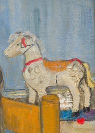 Paul Smolders (1921-1997): Fille lisant, huile sur toile