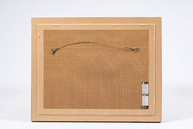 Roger Bertin (1915-2003): 'Notre Dame les bouquinistes', techniques mixtes sur papier, dat&eacute; 1937