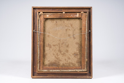 &Eacute;cole belge: Portrait d'une dame &acirc;g&eacute;e, huile sur toile, 19&egrave;me/20&egrave;me si&egrave;cle