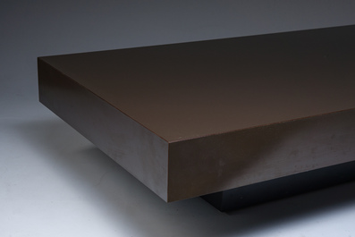 A rectangular design coffee table in the style of Willy Rizzo, 3rd quarter 20th C.