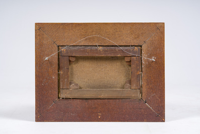 Louis Artan (1837-1890): Marine dans la lumi&egrave;re du soir, huile sur toile