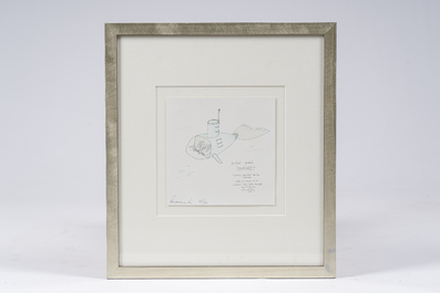 Panamarenko (Henry Van Herwegen, 1940-2019): 'Donnariet', s&eacute;rigraphie en couleurs, &eacute;d. 86/175, (2003)