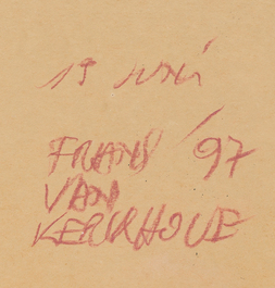 Frans Van Kerckhove (1945-2017): Nu f&eacute;minin allong&eacute;, pastel sur papier, dat&eacute; (19)97