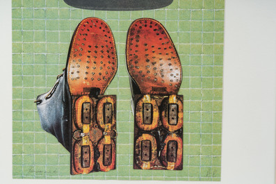 Panamarenko (Henry Van Herwegen, 1940-2019): 'Magnetic shoes' de la s&eacute;rie U-control III, multiple, &eacute;d. A.P.