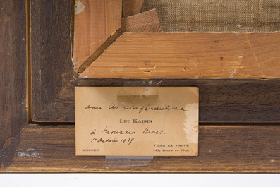 Luc Kaisin (1901-1963): Vue du quai, huile sur toile