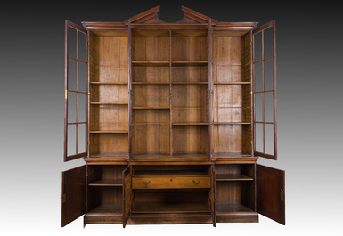 Biblioth&egrave;que George III en acajou, Angleterre, 19&egrave;me si&egrave;cle