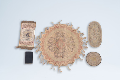 A varied collection of oriental carpets and various fragments with a.o. gold and silver thread, a.o. Turkey, 20th C.