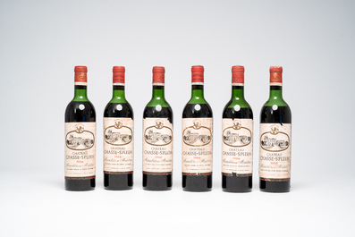 Six bottles of Ch&acirc;teau Chasse-Spleen, 1966