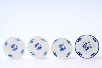 An extensive and varied collection of blue and white Tournai porcelain with floral design, 18th/19th C.