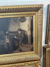 Emile Claus (1849-1924): 'Pauvres des champs', huile sur toile, dat&eacute; 1893-1894