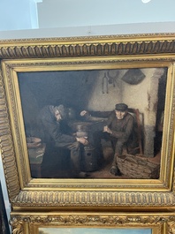 Emile Claus (1849-1924): 'Pauvres des champs', huile sur toile, dat&eacute; 1893-1894