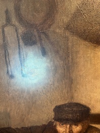 Emile Claus (1849-1924): 'Pauvres des champs', huile sur toile, dat&eacute; 1893-1894