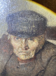 Emile Claus (1849-1924): 'Pauvres des champs', huile sur toile, dat&eacute; 1893-1894