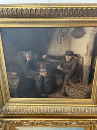 Emile Claus (1849-1924): 'Pauvres des champs', huile sur toile, dat&eacute; 1893-1894