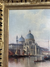 Karl Kaufmann (1843-1905): View of the Santa Maria della Salute in Venice, oil on panel, dated (18)99