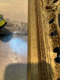 Karl Kaufmann (1843-1905): View of the Santa Maria della Salute in Venice, oil on panel, dated (18)99