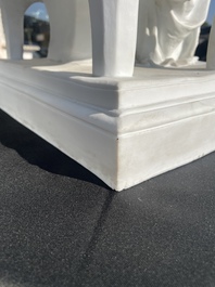 Edouard Lanteri (1848-1917): 'Duo', biscuit sur socle en laiton