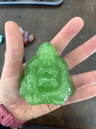 Collection de 22 sculptures en pierre dure, dont du cristal, du jade, du quartz, de l'&oelig;il de tigre et de la turquoise, Chine, 19&egrave;me/20&egrave;me si&egrave;cle