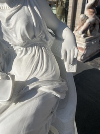 Edouard Lanteri (1848-1917): 'Duo', biscuit sur socle en laiton