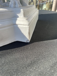 Edouard Lanteri (1848-1917): 'Duo', biscuit sur socle en laiton