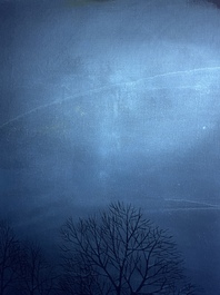 Pierre de Clausade (1910-1976): 'Bord de Loire sous la neige', huile sur toile