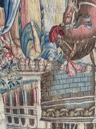 Importante tapisserie murale de Bruges repr&eacute;sentant 'Les porte-drapeaux' de la s&eacute;rie 'Les Triomphes de C&eacute;sar', seconde moiti&eacute; du 16&egrave;me si&egrave;cle