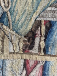 Importante tapisserie murale de Bruges repr&eacute;sentant 'Les porte-drapeaux' de la s&eacute;rie 'Les Triomphes de C&eacute;sar', seconde moiti&eacute; du 16&egrave;me si&egrave;cle