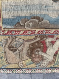 Importante tapisserie murale de Bruges repr&eacute;sentant 'Les porte-drapeaux' de la s&eacute;rie 'Les Triomphes de C&eacute;sar', seconde moiti&eacute; du 16&egrave;me si&egrave;cle