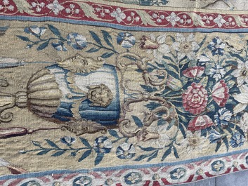 Importante tapisserie murale de Bruges repr&eacute;sentant 'Les porte-drapeaux' de la s&eacute;rie 'Les Triomphes de C&eacute;sar', seconde moiti&eacute; du 16&egrave;me si&egrave;cle