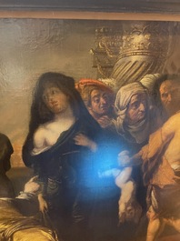 Theodore Boeyermans (1620-1678, attribu&eacute; &agrave;): Le jugement de Salomon, huile sur toile, 17&egrave;me si&egrave;cle